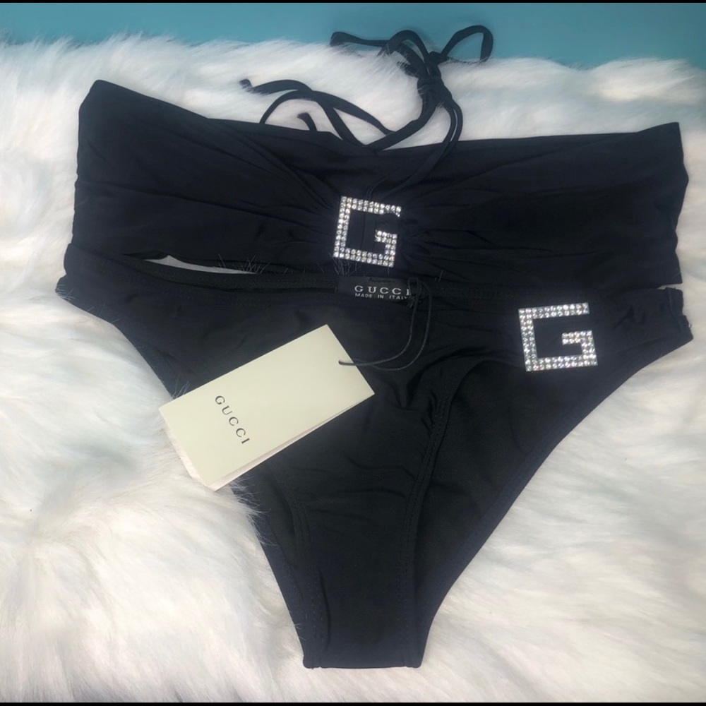 NWT Gucci Bikini with crystal square G